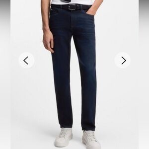 BOSS Maine Fit Regular-Fit Men’s Dark Denim Jeans Size 36/30